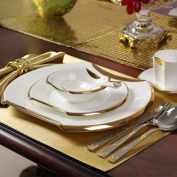 Piatti Moderni Creativi Piatti Piatti Ceramica Posate Ciotole Colazione Cena Set E Piatti Microonde Vaisselle Accessori Cucina