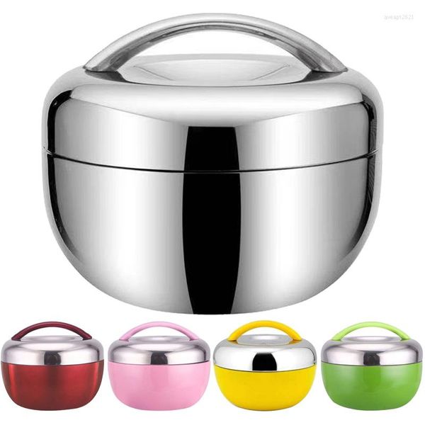 Set di stoviglie Multicolor Lunch Box Vacuum Keep Warm Thermal Bento Portable Children Outdoor Camping Storage Container Acciaio inossidabile