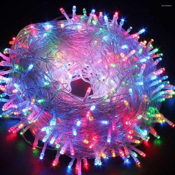 Saiten 300 LED Vorhang Lampe String Leichte Silber Kupfer Draht Lichter Mit Fernbedienung Wohnkultur Für Festival Party