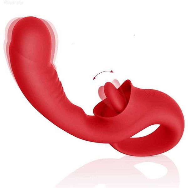 Sexspielzeug-Massagegerät Stimulation der Klitoris 10-Gang-Lecken G-Punkt-Vibrator Vaginal-Nippel-Massagegerät Realistischer Dildo Spielzeug für Erwachsene für Frauen