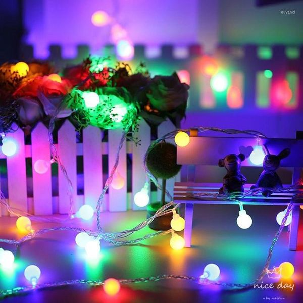Strings 1pc 1.5/3m Bola LED String Star Star Garland Bateria Operada pela festa do casamento em casa Garden de Natal Decoração de Natal