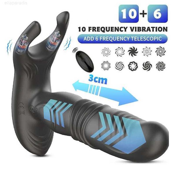 Brinquedos sexuais massageador telescópico anal butt plug vibrador de controle remoto masculino brinquedos de próstata silicone vibrador para mulheres adultos vibradores