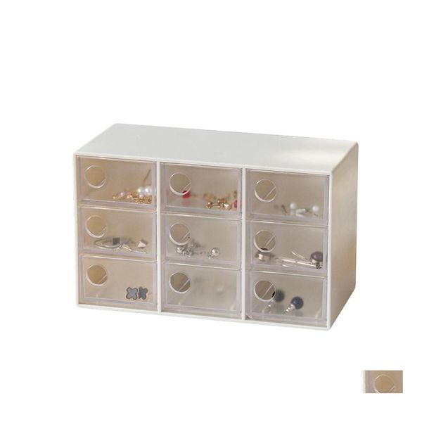 Aufbewahrungsboxen Bins Mini Schmuck Der Organizer mit 9 Ders Art Crafts Box Haarnadeln Clips Container Bürobedarf Drop Lieferung H Dhore