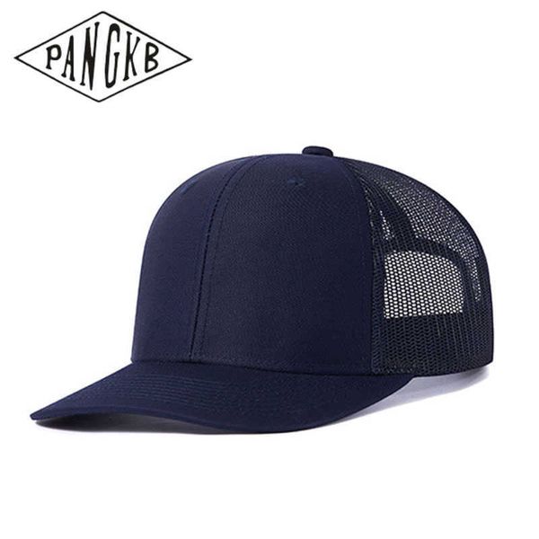 Snapbacks marca Pangkb Blank Navy Blue Cap de alta qualidade MSH preta Black Snapback Hat adult Outdoor Sports Sports Beach Trucker Cap 0105