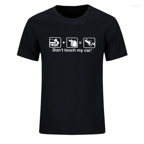 Herren T-Shirts Mode DONT TOUCH MY CAR T-Shirt Männer Sommer Lustige T-Shirts Baumwolle Kurzarm Geschenk T-Shirt Kleidung