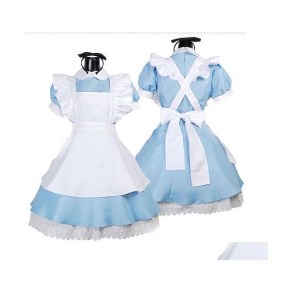 Averons Lolita Princess Maid Dresses Fancy Apron Dress Roupfits Uniform Fantas figur￵es de traje de palco de palco de cozinha Drop Daturg H Dhair