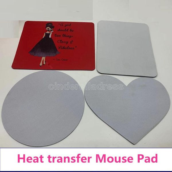 Tappetino per mouse personalizzato wireless a forma di cuore Pad per computer a trasferimento di calore vuoto Tablet per sublimazione Selfie Stick CJ22