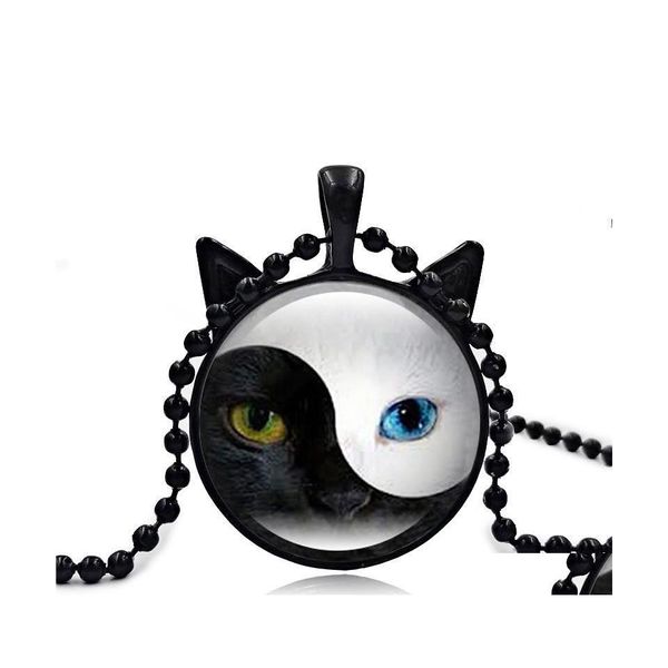 Pingentes tai chi yin yang colar de gato entrega de garda home jardim artes dhji7