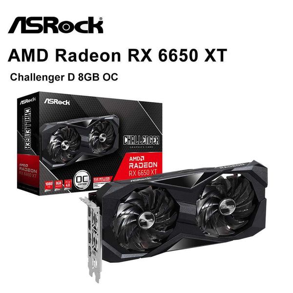 ASROCK Neue AMD Radeon RX 6650 XT RX6650XT 8GB GDDR6 7NM 6650XT Grafikkarten unterstützen AMD GPU Grafikkarte Gamer placa de video