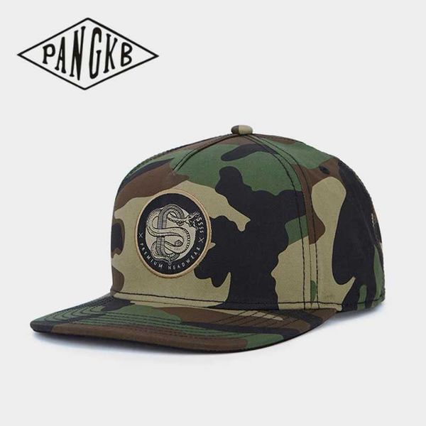 Snapbacks PANGKB Marca SERPENT CAP woodland oro taglia unica cappello snapback hip hop per uomo donna adulto berretto da baseball casual da sole all'aperto 0105