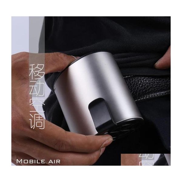 Altri mobili Estate Alta moda Ventilatore mobile Big Wind Mini Vita appesa Ricarica USB portatile Piccola aria condizionata per lo sport e W Dhvgf