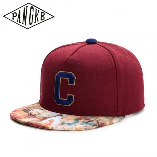 Snapbacks Pangkb Brand Gld Cee Sky Fall Claret Wine Red Wine C Men Sport Adult Outdoor Casual Sun Sun Baseball Hat Snapback Cap 0105