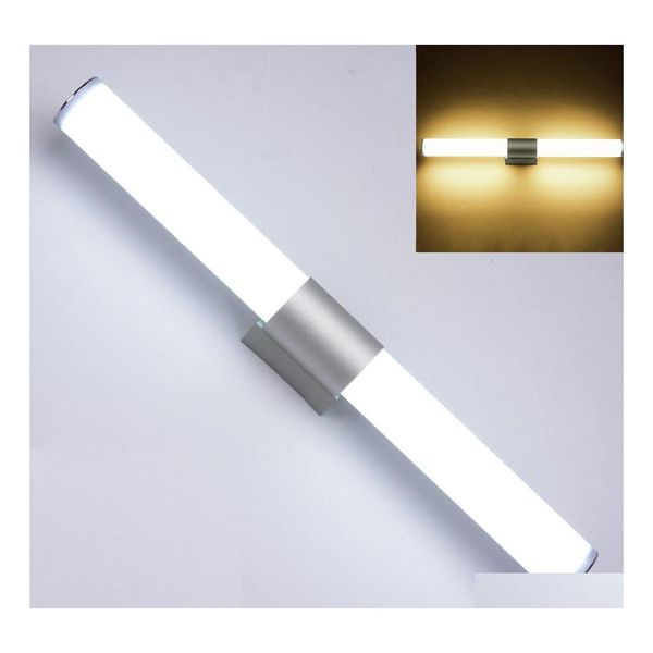 Wandleuchte 12/16/22 W LED-Licht, weiches Acryl, WC-Befestigung, Warmweiß, Badezimmer, Metallsockel, moderner Schrank, Drop-Lieferung, Haus, Garten, E Dherd