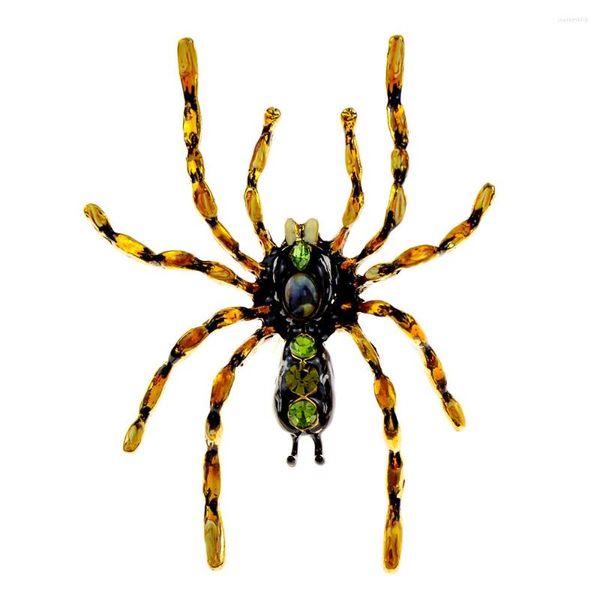 Broschen CINDY XIANG Emaille Große Giftige Spinnenbrosche Strass Übertriebene Bunte Insektennadel 5 Farben Erhältlich Legierungsmaterial