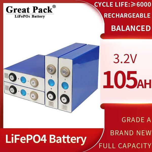 LifePO4 Home Energy Storage Power Bank 8PCS 3.2V 105A AH CELLA BATTERE CELLO REEPICHE ION ION ION FULLA PIÙ ABILITÀ PER RV