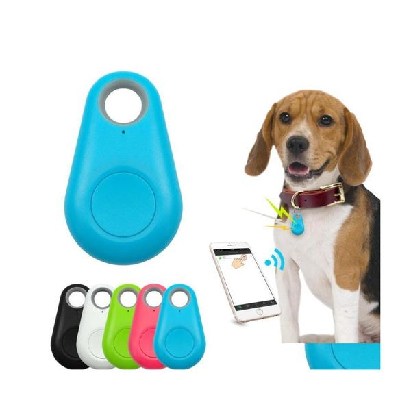 Abbigliamento per cani Pet Smart Gps Tracker Mini Antilost Localizzatore Bluetooth impermeabile Tracer per gatti Portafoglio per auto Portachiavi Accessori per collare D Dh2Bd