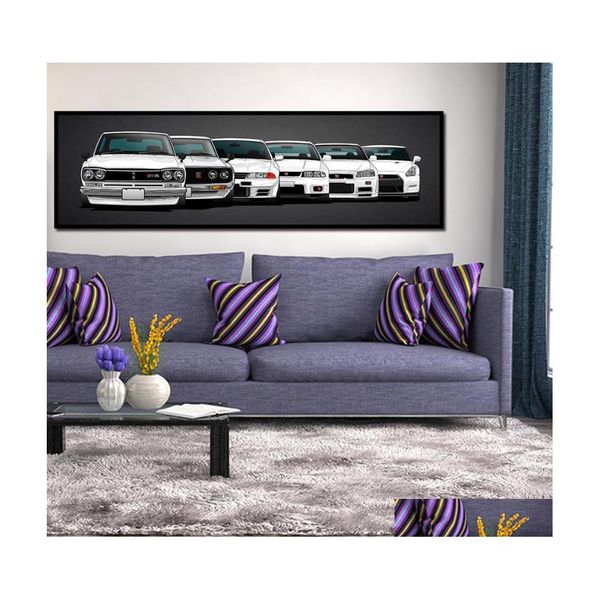 Картины Canvas Painting HD Print Modar Artwork Современные 5 штук Nissan Skyline Gtr Car картин