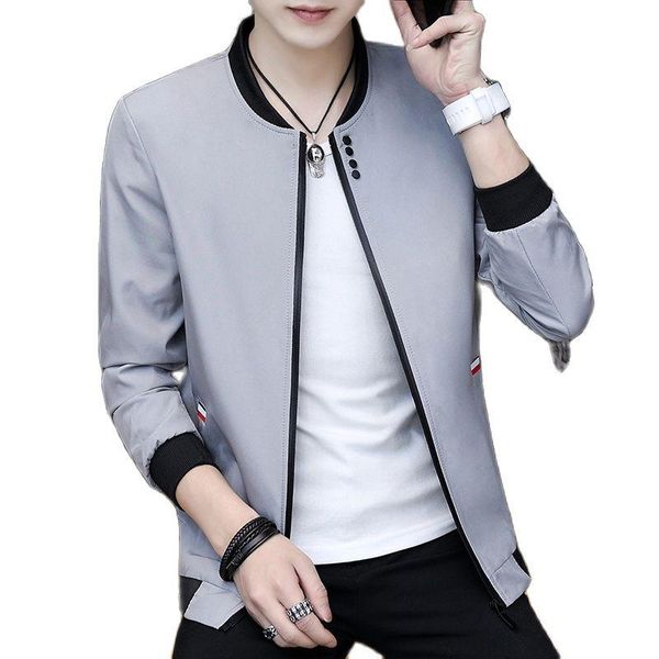 Jackets masculinos 2023Autumn Cotton Jacket Men Slim Casual Baseball para Stand Collar With Zipper Homme Fashion Clothing M-4xl