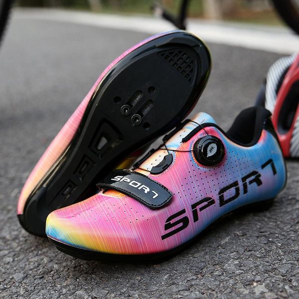 Calçados de ciclismo sapatos coloridos homens ao ar livre racing road spd pedal biciclo tênis unissex mtb mountain bike