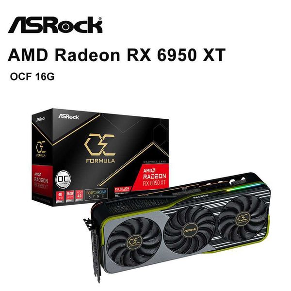 Asrock New AMD Radeon RX 6950 XT RX6950XT Графическая карта 16 ГБ GDDR6 AMD GPU 256-битная 7-нм поддержка AMD видеокарты Placa de Video