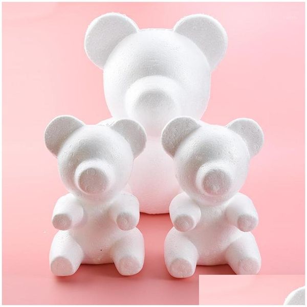 Dekorative Blumenkränze 1 Stück 20 cm/30 cm Kunstschaum Teddybär aus Rosen Form Diy Geschenke Polystyrol Styropor Hochzeit Valenti Dh4Cv