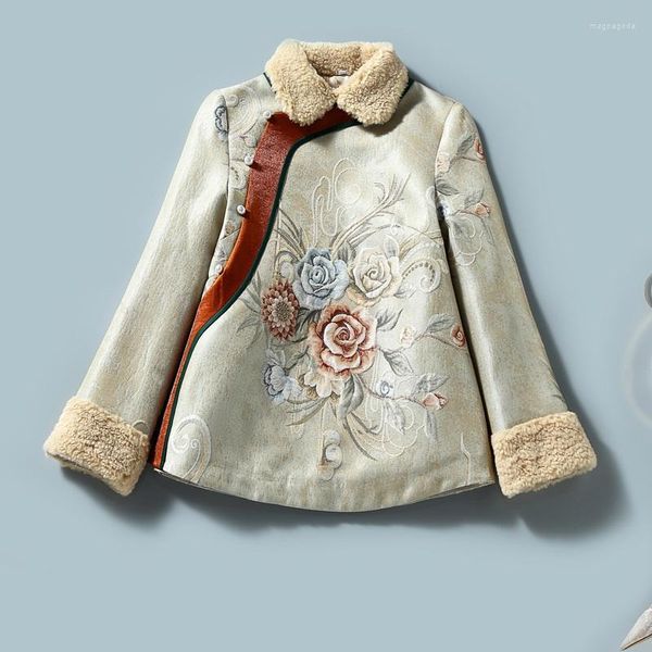 Abbigliamento etnico Cheongsam Inverno 2023 Donne di stile cinese Giovani modelli Ispessimento Tang Suit Anno Qipao per 31767