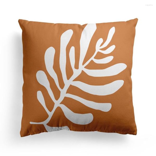 Fodere per sedie Fashion Orange Geometric Pillow Cover Cuscino per la casa in velluto con pelle di pesca stampata a fiori 60PRADJB01