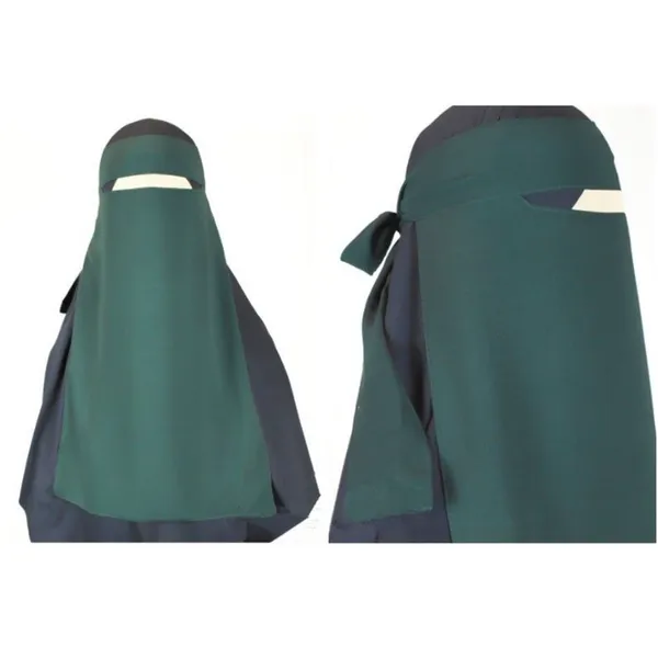 Abbigliamento etnico Donne islamiche Hijab Velo Niqab Maschera Burqa per musulmana Sciarpa testa a strato singolo Ramadan Abaya Tradizionale Headwea