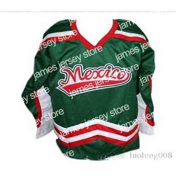 O hóquei da faculdade usa THR 2020 Vintage Mexico Hockey Jersey Borderyer Stitched Personalize qualquer número e nomes Jerseys