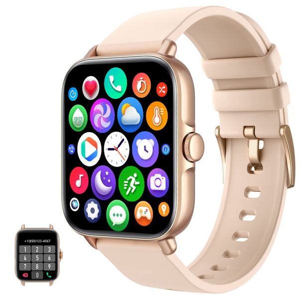 Smart Watch Full Touch Screen Smartwatch per telefoni Android e Ios compatibile Fiess Tracker con cuore