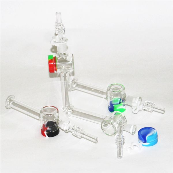 10mm 14mm de mini -néctar kit de nectares micro vidro fumando palha de palha néctar com dicas de quartzo dhl