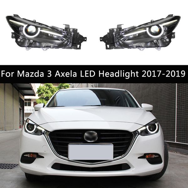 Auto Scheinwerfer Montage Dynamische Streamer Blinker Anzeige Beleuchtung Zubehör Für Mazda 3 Axela LED Scheinwerfer DRL Front Lampe