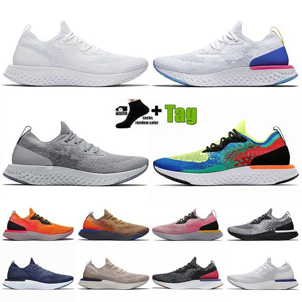 мода 2023 Epic React Беговые кроссовки Fly Knit Grey Racer Blue Glow Бельгия Cookies and Cream Sprite Mowabb Кроссовки тренер Спорт Мужские Женские 36-45