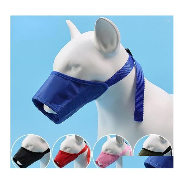 Hundebekleidung Maulkorb-Tuch, verstellbare Maske für Haustiere, Anti-Biss, aufhören zu bellen, kleiner großer Mund, Maulkörbe, Zubehör, Drop-Lieferung, Hom Dhhnq