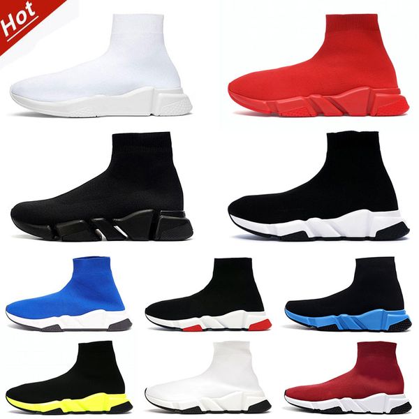 2023 Designer-Socken Freizeitschuhe Plateau-Trainer Graffiti Triple Black klare Sohle Volt Grau Braun Runner Sneaker Damen Sneakers Geschwindigkeiten Booties 35-45