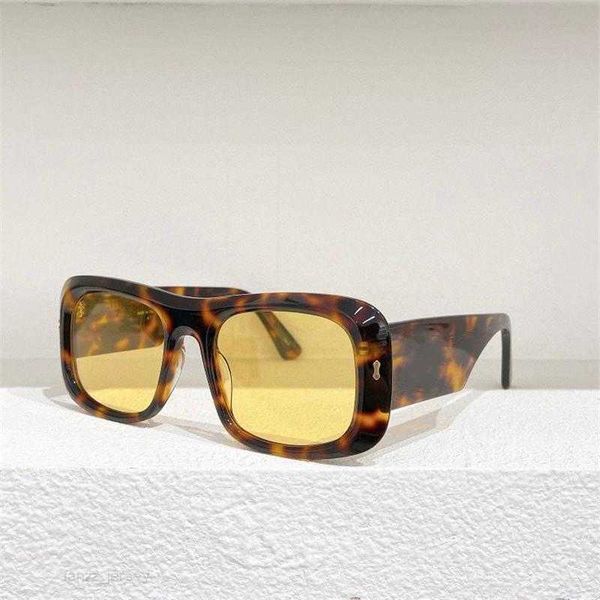 Мужские дизайнерские солнцезащитные очки для женщин мода желтая квадратная квадрат лето -стиль Миллионер Goggle солнце