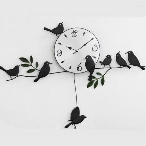 Настенные часы часы дома украшение кварцевого дизайна современная птица уникальная подарка эра WJ10236