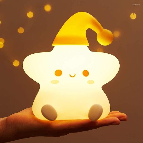 Luci notturne Star Light per bambini Led Baby Cute Lampada da comodino Camera da letto Decorazioni multicolore colorate Regali di compleanno Giocattoli