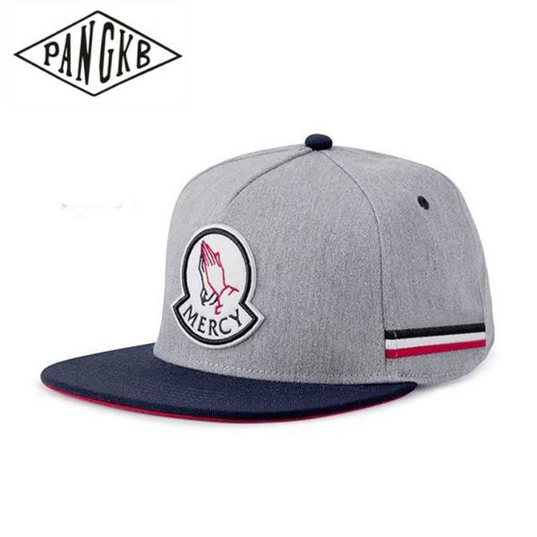 Snapbacks PANGKB Marke MRECY CAP Grau Beten Erwachsene Outdoor Casual Sonne Baseball Kappe Männer Frauen Hip Hop Sport Basketball Snapback Hut 0105