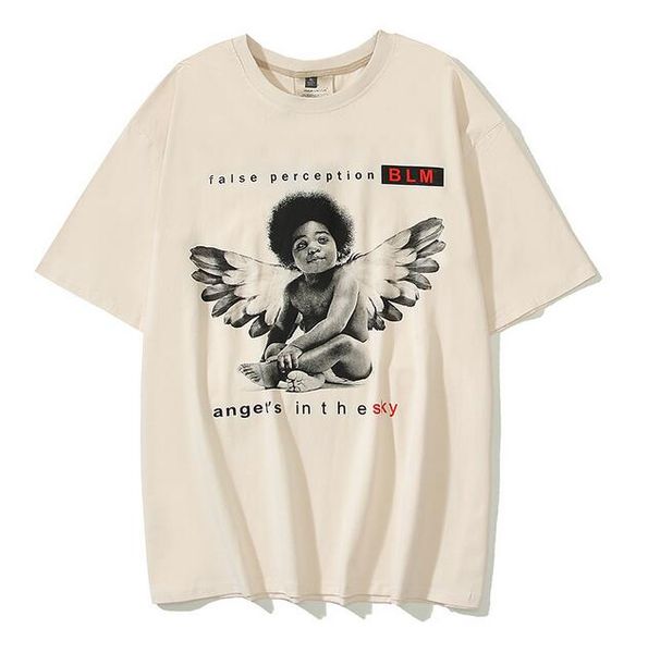 T-Shirts Herren T-Shirts Casual 23SS Sommer Damen Angel Print Kurzarm Top Verkauf High Street Männer Hip Hop Shirt