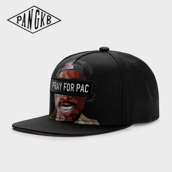 Snapbacks pangkb marka pacasso kapa siyah bir havalandırma hip hop snapback şapka erkekler için yetişkin açık hava güneş beyzbol şapkası 0105