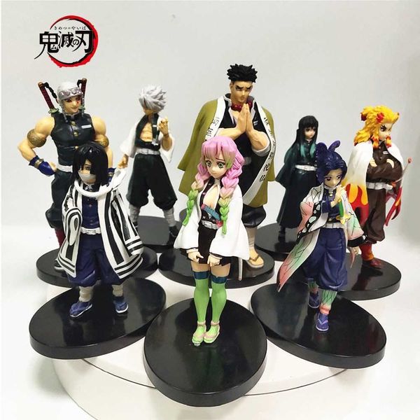 Figuras de brinquedo de ação Demon Slayer Figuras de anime Rengoku Tengen Muichirou Mitsuri Iguro Obanai Sanemi Himejima Kyoumei Brinquedos de ação em PVC Figma T230105