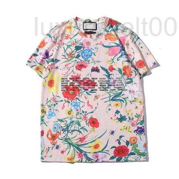 Camisetas masculinas designer de verão masculino camiseta nova tshirts de moda com letras respiráveis ​​mangas curtas tops de flores tee camisetas por atacado 0s32