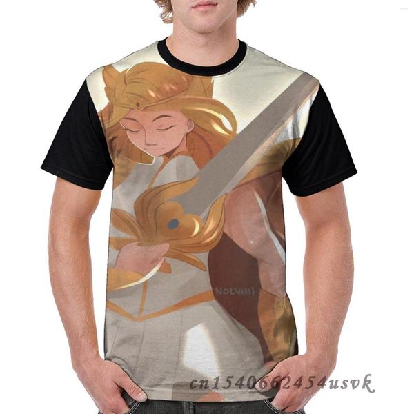 Camisetas de camisetas masculinas de família engraçadas para combinar roupas, she-ra mass de t-shirt de t-shirt de t-shirt de manga curta