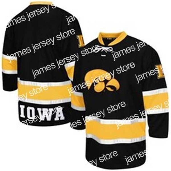 College-Basketball trägt individuelle Hockey-Pullover-Trikots der Iowa Hawkeyes Colosseum Athletic Machine Hockey, die mit einem beliebigen Namen A genäht sind