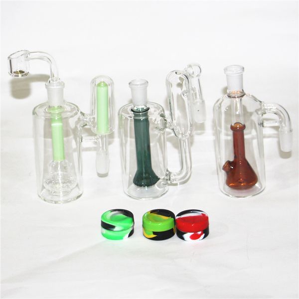 Nargile 18mm Kül Catcher 90 ve 45 Derece Cam Ash Catchers Bubbler Bong için Ashcatcher Adaptör Dab Rig