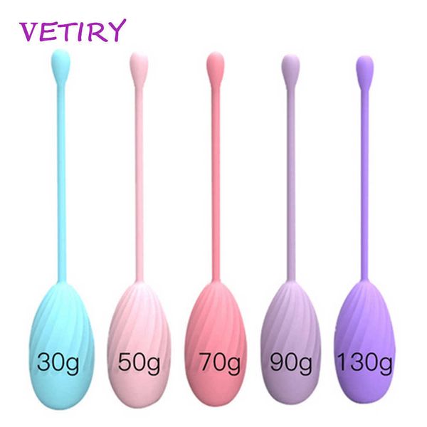 Articoli di bellezza VETIRY 5 pezzi / set Silicone sicuro Smart Kegel Ball giocattoli sexy per le donne Geisha vaginale Ben Wa Vagina Stringere l'esercizio