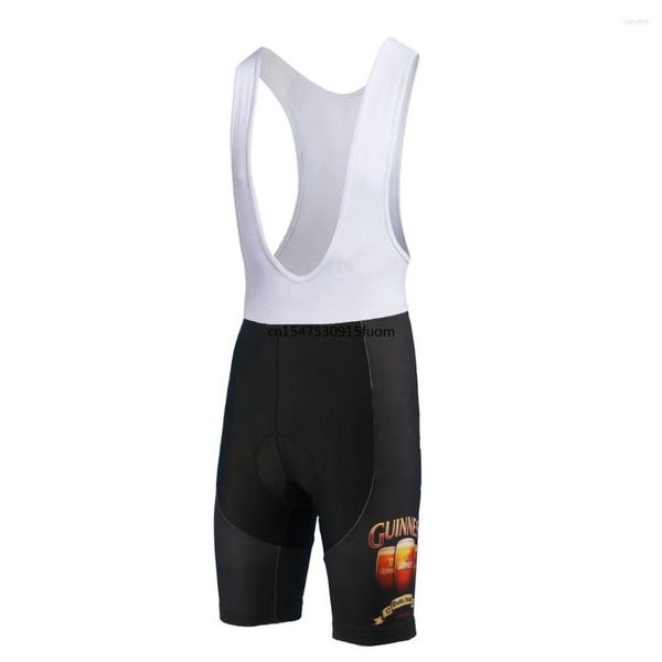 Abbigliamento da moto GUNNESS Beer Pantaloncini con bretelle da ciclismo Culotes Cortos Ciclismo Hombre 9D Gel Sport all'aria aperta Abbigliamento da bici Nero Bretelle