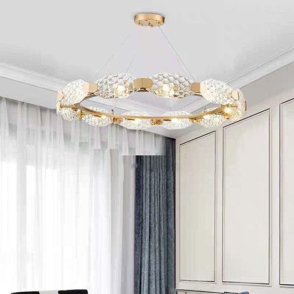 Lampade a sospensione Moderno e minimalista a forma di diamante geometrico in vetro crepa sala da pranzo camera da letto soggiorno lampadario decorazione della casa a led