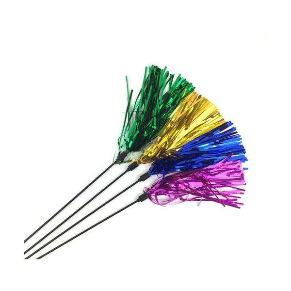 Katzenspielzeug Colorf Teaser Zauberstab Stab Spaß Ersatz Nachfüllung Plüsch Würmer Haustier Katzen Interaktives Training Spielen Stick Spielzeug Zufällige Farbe Drop Dhv3J